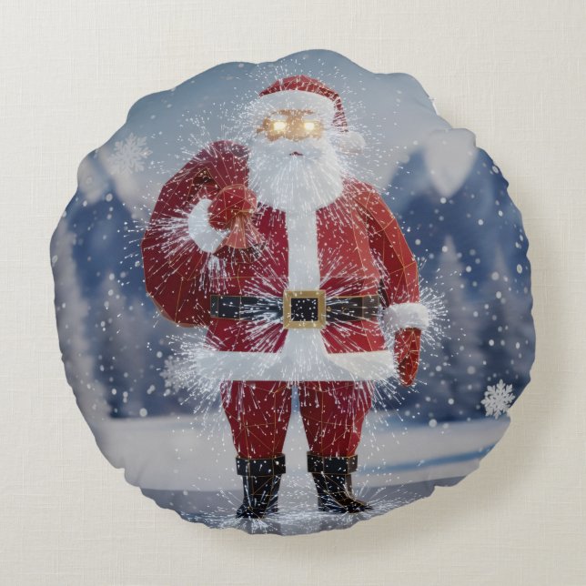 Almofada Redonda Holiday Throw Pillow (Verso)