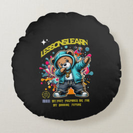 Almofada Redonda Home DABBING FUTURE Lessons Learn  Pillow 