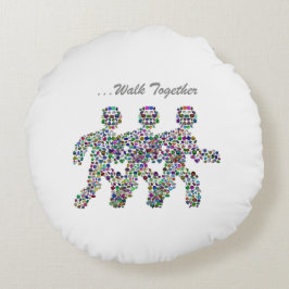 Almofada Redonda Homens em Movimento