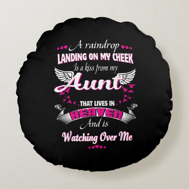 Almofada Redonda Homens Perdem Tia No Memorial Minha Tia (Frente)