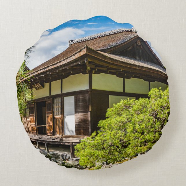 Almofada Redonda Hondo ou salão principal em Ginkaku-Ji, Quioto (Verso)
