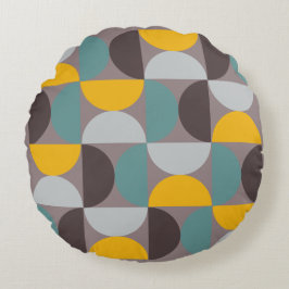 Almofada Redonda Horizonte Dourado Moderno do Século médio