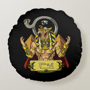 Almofada Redonda Horus egípcio God Ra Pyramids Antigamente mitologi