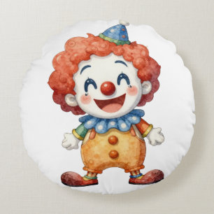 Almofada Redonda Humor de Circo de Palhaço