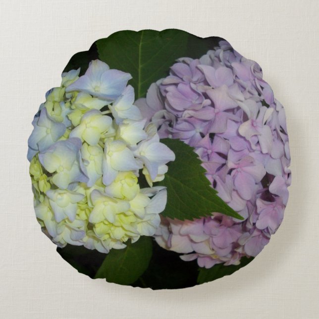 Almofada Redonda Hydrangeas (Frente)