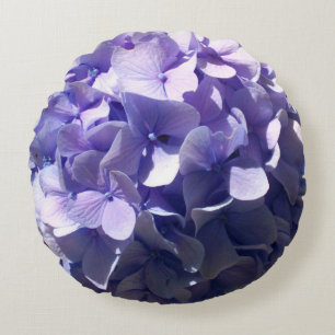 Almofada Redonda Hydrangeas Roxas