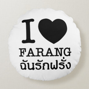 Almofada Redonda I Black Heart (Love) Farang