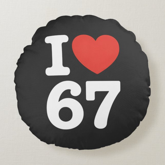 Almofada Redonda I Love 67  (Frente)