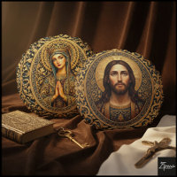 Ícone Sagrado Dourado - Jesus