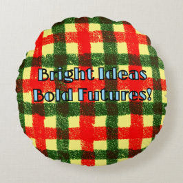 Almofada Redonda Ideias Brilhantes Futuros Negros!