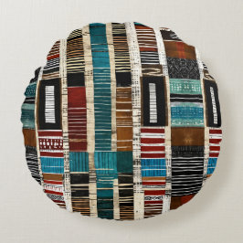 Almofada Redonda Ilha Caribe Africana de Luxo sofisticada