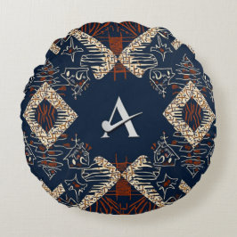 Almofada Redonda Ilha Caribe Africana de Luxo sofisticada