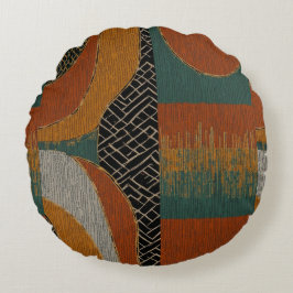 Almofada Redonda Ilha Caribe Africana de Luxo sofisticada