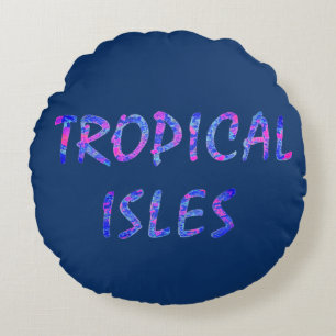 Almofada Redonda Ilhas Tropicais