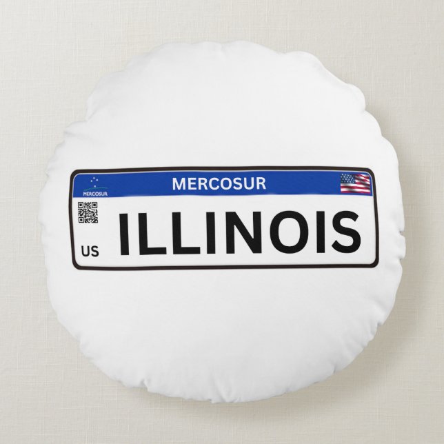 Almofada Redonda Illinois Mercosur (Frente)