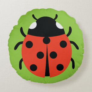 Almofada Redonda Ilustração Ladybug