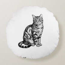 Ilustração PNG de Gato Elegante em Tinta Preta