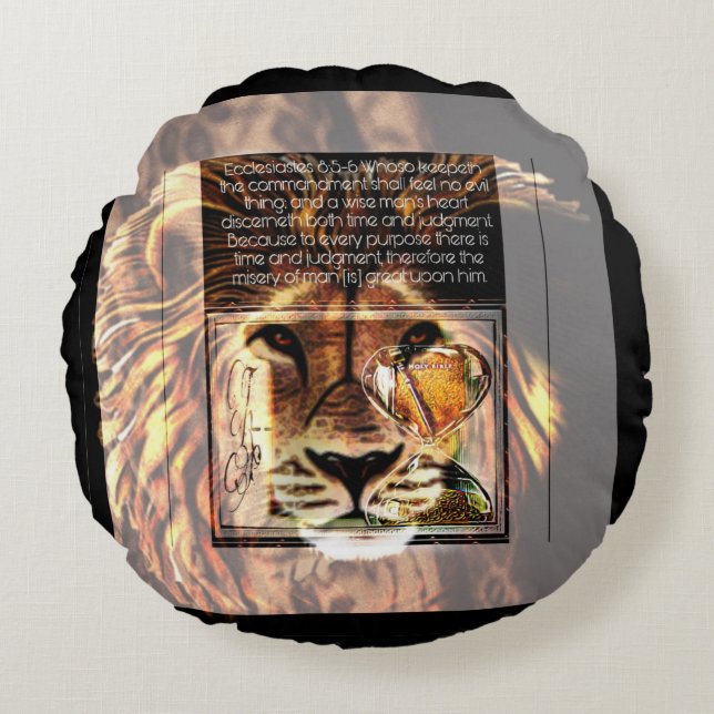 Almofada Redonda Imagens de Escritura 01 (Frente)