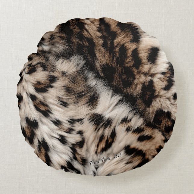 Almofada Redonda Impressão animal (Frente)