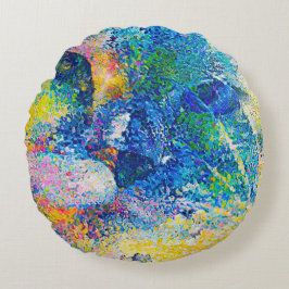Almofada Redonda Impressão de arte de Abstrato vibrante