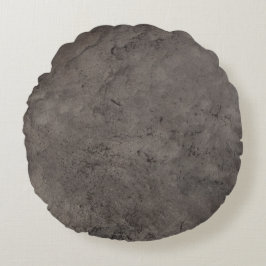 Almofada Redonda Impressão de Cinza de couro de de betuminosa