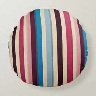 Almofada Redonda Impressão de Círculo Abstrato de Luxo em Poliéster