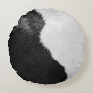 Almofada Redonda Impressão de pele de animal de luxo