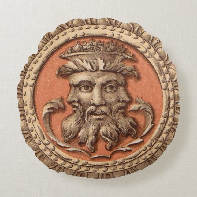 Almofada Redonda impressão de três faces (Frente)