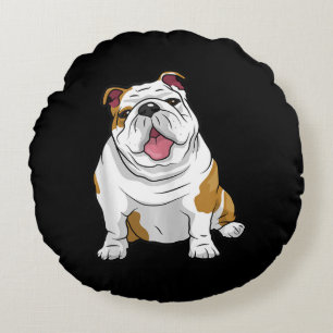 Almofada Redonda Inglês Bulldogs Incríveis Cachorro Engraçado