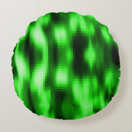 Almofada Redonda Inserções de vidro de estilo verde e preto manchad
