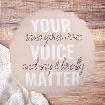 Almofada Redonda Inspiração na Citação de Motivação da Sua Matéria<br><div class="desc">Inspiração na Citação de Motivação da Sua Matéria de Voz</div>