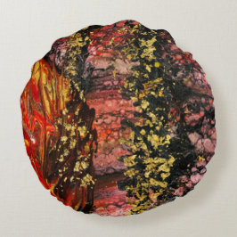 Almofada Redonda Inspirado pelos Incêndios da Califórnia