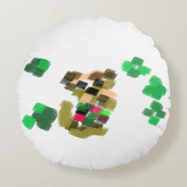 Almofada Redonda  Irish terrier St Patrick's day fun