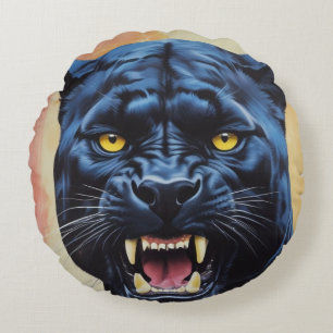 Almofada Redonda Jaguar - Pantera Negra