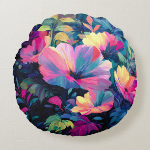 Almofada Redonda Jardim Floral Primavera de Flor de Flor Rush