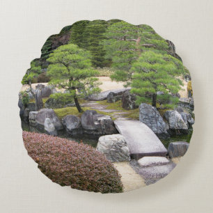 Almofada Redonda Jardim Japonês 日 本 庭 園