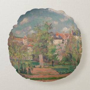 Almofada Redonda Jardim sob Luz Solar Plena, Camille PIssarro, 1876