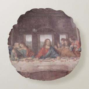 Almofada Redonda Jesus "Yeshua" A Última Ceia, Leonardo da Vinci