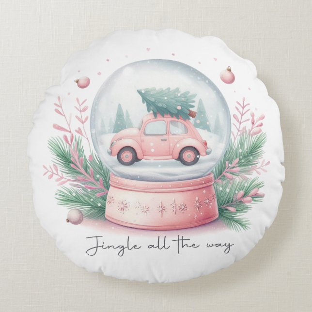 Almofada Redonda Jingle Por Todo O Caminho (Frente)