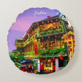 Almofada Redonda Jiufen, Taiwan - Antiga Casa de Chá