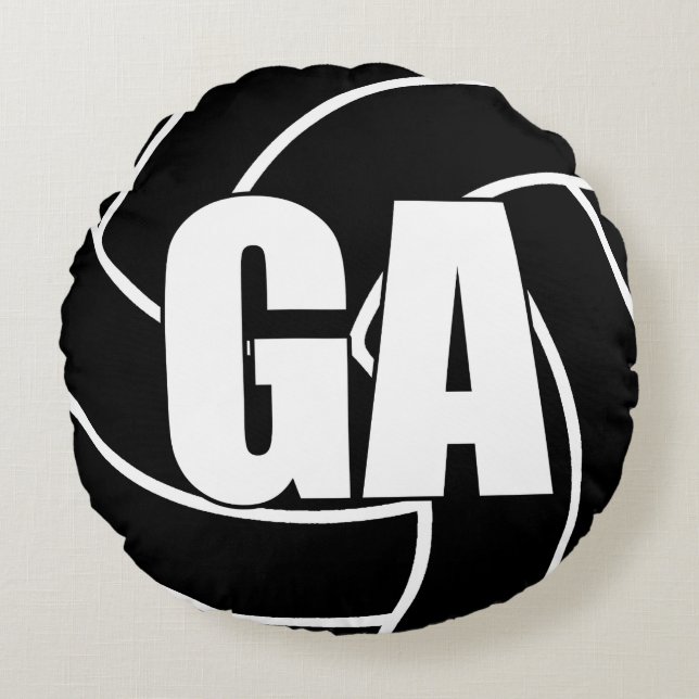 Almofada Redonda Jogadores Netball - Ataque de Meta - GA (Frente)