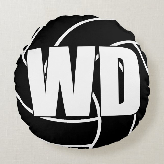 Almofada Redonda Jogadores Netball - Defesa da Wing - WD (Frente)
