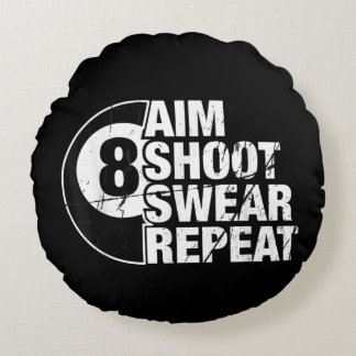 Almofada Redonda jogo de mira juro repetido 8 bolas de bilhar de pi