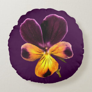 Almofada Redonda Johnny roxo amarelo salta acima do travesseiro
