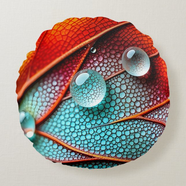 Almofada Redonda Joias numa Fiery Wing (Frente)