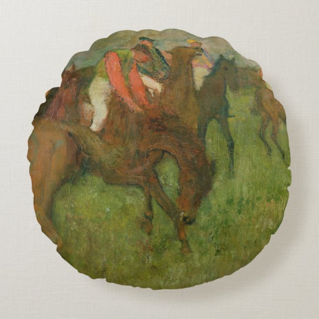 Almofada Redonda Jóqueis de Edgar Degas |, 1886-90 (Frente)