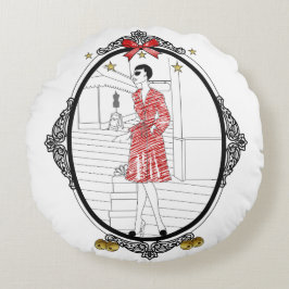 Almofada Redonda Joyeuses Fêtes