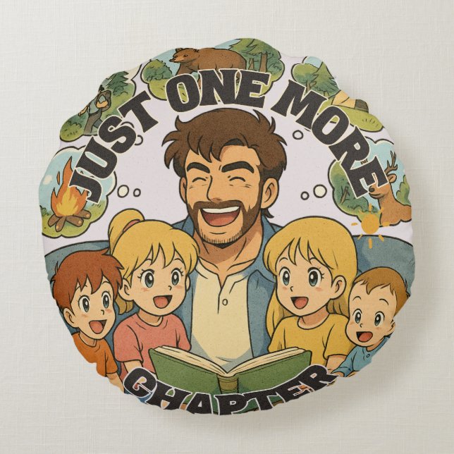 Almofada Redonda Just One More Chapter Throw Pillow (Verso)