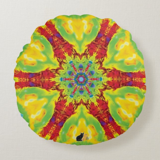 Almofada Redonda Kaleidoscópio (Frente)