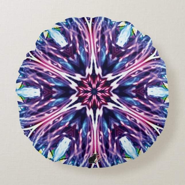 Almofada Redonda Kaleidoscópio Nordeste (Frente)